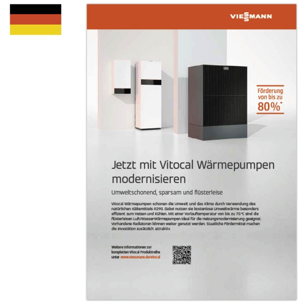 Plakat Jetzt mit Vitocal Wärmepumpen modernisieren